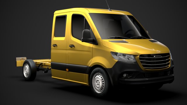 freightliner sprinter chassis crew cab l2 fwd 2019 3Dモデル .c4d .max .obj .3ds .fbx .stl .blend 