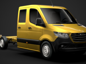 freightliner sprinter chassis crew cab l2 fwd 2019 3D Model