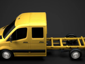 Freightliner sprinter chassi tripula&ccedil;&atilde;o cabine l2 fwd 2019 Modelo 3D