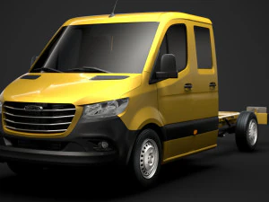 Freightliner sprinter chassi tripula&ccedil;&atilde;o cabine l2 fwd 2019 Modelo 3D