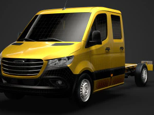 Freightliner sprinter chassi tripula&ccedil;&atilde;o cabine l2 fwd 2019 Modelo 3D
