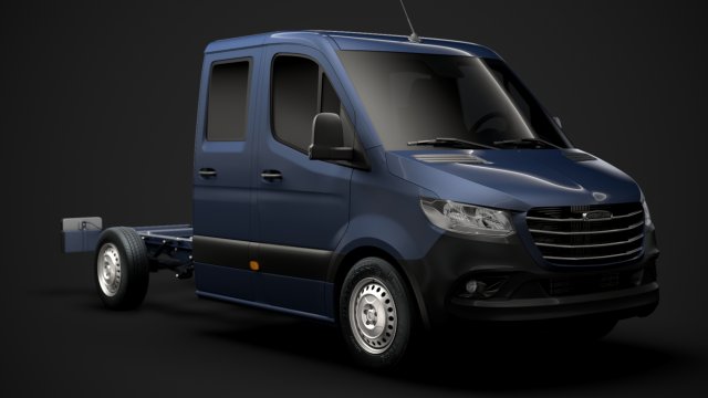 freightliner sprinter chassis crew cab l2 rwd 2019 3D 模型 .c4d .max .obj .3ds .fbx .stl .blend 