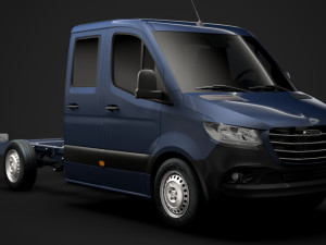 freightliner sprinter chassis crew cab l2 rwd 2019 3D Model