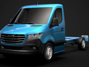 freightliner sprinter chassis single cab l2 fwd 2019 3D Model
