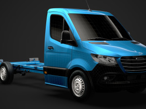 freightliner sprinter chassis single cab l2 fwd 2019 3D Model