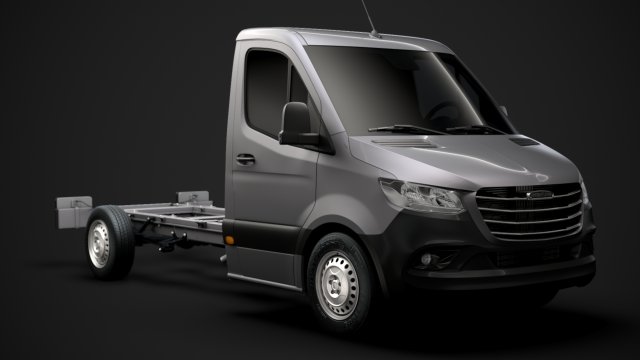 freightliner sprinter chassis single cab l2 rwd 2019 3D 모델 .c4d .max .obj .3ds .fbx .stl .blend 