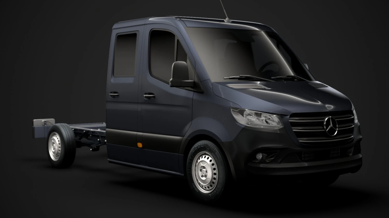 mercedes sprinter chassis crew cab l2 fwd 2019 3D Model .c4d .max .obj .3ds .fbx .stl .blend 