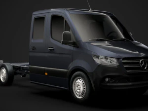 mercedes sprinter chassis crew cab l2 fwd 2019 3D Модель