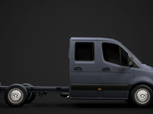mercedes sprinter chassis crew cab l2 fwd 2019 3D Model