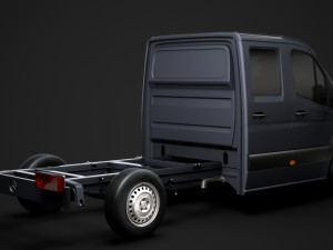 mercedes sprinter chassis crew cab l2 fwd 2019 Model 3D