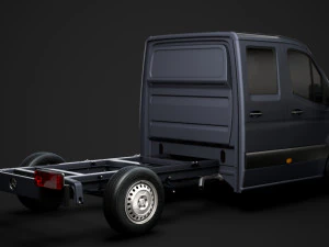 mercedes sprinter chassis crew cab l2 fwd 2019 3D Model