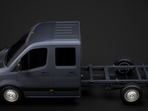 mercedes sprinter chassis crew cab l2 fwd 2019 Model 3D