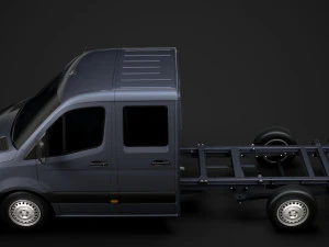 mercedes sprinter chassis crew cab l2 fwd 2019 3D Model
