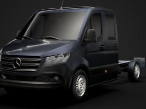 mercedes sprinter chassis crew cab l2 fwd 2019 Model 3D