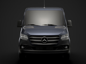 mercedes sprinter chassis crew cab l2 fwd 2019 Model 3D