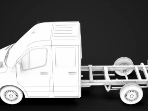mercedes sprinter chassis crew cab l2 fwd 2019 3D Model