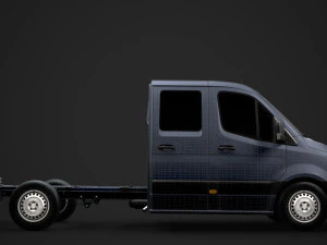 mercedes sprinter chassis crew cab l2 fwd 2019 3D Model