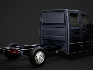 mercedes sprinter chassis crew cab l2 fwd 2019 Model 3D