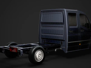 mercedes sprinter chassis crew cab l2 fwd 2019 3D Model