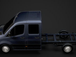 mercedes sprinter chassis crew cab l2 fwd 2019 Model 3D