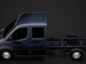 mercedes sprinter chassis crew cab l2 fwd 2019 3D Model