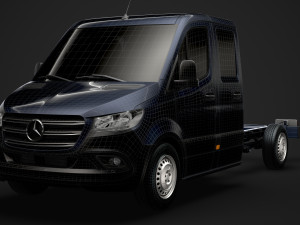 mercedes sprinter chassis crew cab l2 fwd 2019 Model 3D