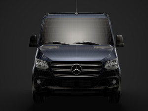 mercedes sprinter chassis crew cab l2 fwd 2019 Model 3D