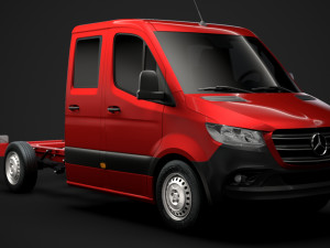 mercedes sprinter chassis crew cab l2 rwd 2019 3D 모델