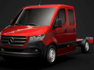 mercedes sprinter chassis crew cab l2 rwd 2019 3D 모델