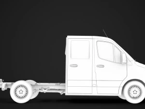 mercedes sprinter chassis crew cab l2 rwd 2019 3D Model