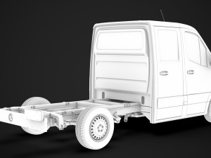 mercedes sprinter chassis crew cab l2 rwd 2019 3D 모델