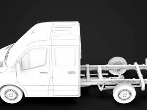 mercedes sprinter chassis crew cab l2 rwd 2019 3D Model