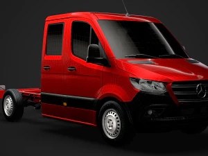 mercedes sprinter chassis crew cab l2 rwd 2019 3D Model