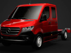 mercedes sprinter chassis crew cab l2 rwd 2019 3D Model