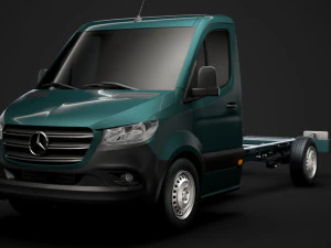 mercedes sprinter chassis single cab l2 fwd 2019 3D Model