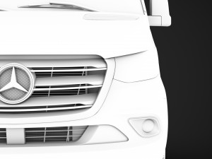 mercedes sprinter chassis single cab l2 fwd 2019 3D मॉडल