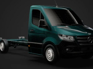 mercedes sprinter chassis single cab l2 fwd 2019 3D Model