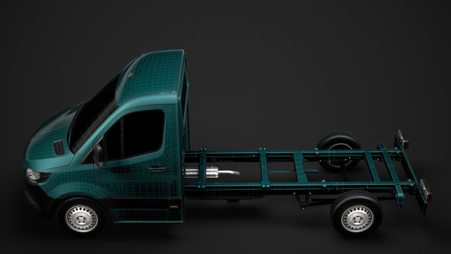 mercedes sprinter chassis single cab l2 fwd 2019 3D Model in Truck 3DExport