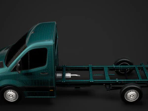 mercedes sprinter chassis single cab l2 fwd 2019 3D Model