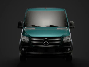 mercedes sprinter chassis single cab l2 fwd 2019 3D Model