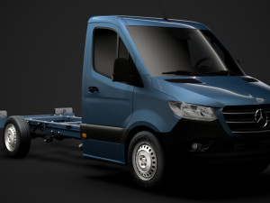 mercedes sprinter chassis single cab l2 rwd 2019 Modelo 3D