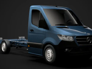 mercedes sprinter chassis single cab l2 rwd 2019 3D Модель