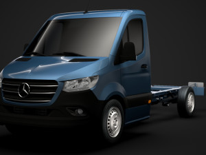 mercedes sprinter chassis single cab l2 rwd 2019 3D Model