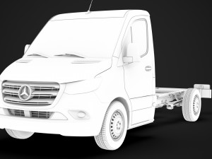 mercedes sprinter chassis single cab l2 rwd 2019 3D Model