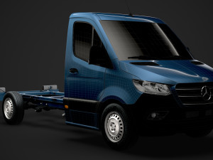 mercedes sprinter chassis single cab l2 rwd 2019 3D Model