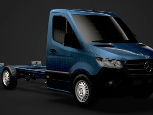 mercedes sprinter chassis single cab l2 rwd 2019 3D Model