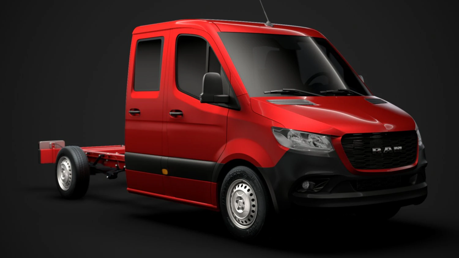 ram sprinter chassis crew cab l2 fwd 2019 3D Model .c4d .max .obj .3ds .fbx .stl .blend 