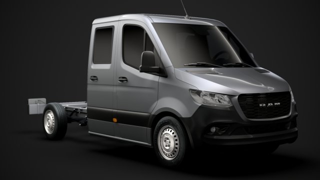 ram sprinter chassis crew cab l2 rwd 2019 3D 模型 .c4d .max .obj .3ds .fbx .stl .blend 