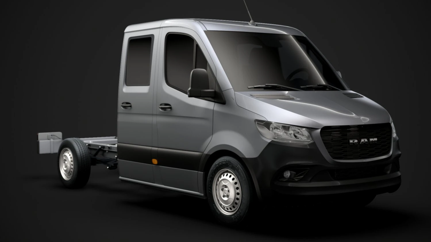 ram sprinter chassis crew cab l2 rwd 2019 3D Model .c4d .max .obj .3ds .fbx .stl .blend 