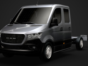 ram sprinter chassis crew cab l2 rwd 2019 3D 模型